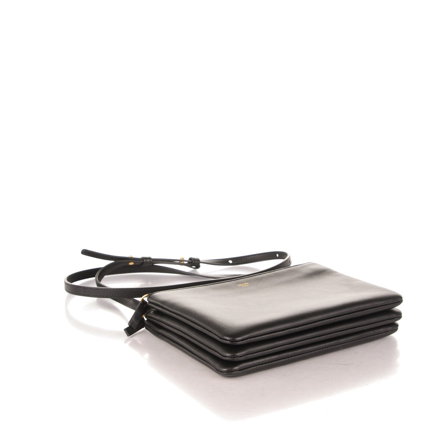 Lambskin Small Trio Crossbody Bag Black