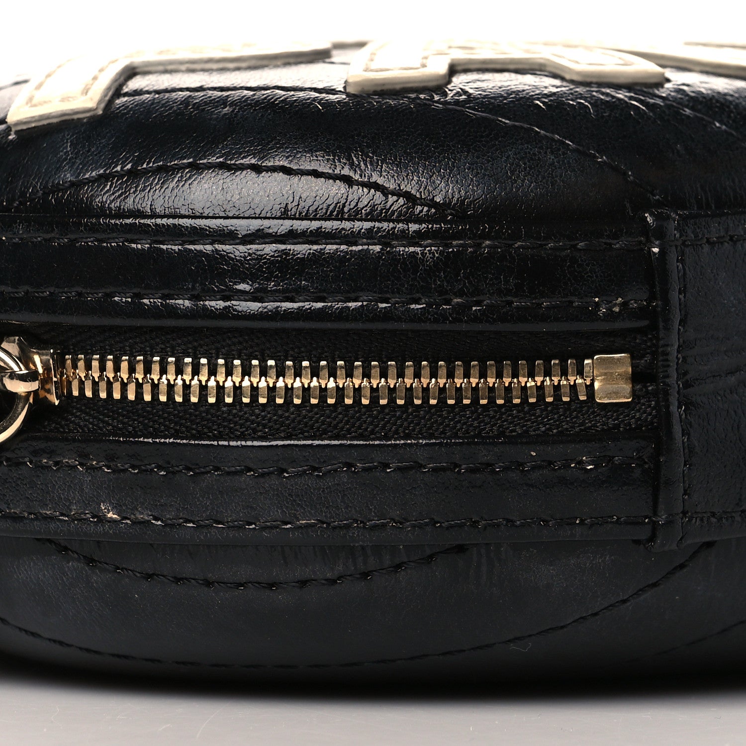 Chanel Lambskin Embroidered Chevron Quilted La Pausa Tassel Clutch Black 9 of 10