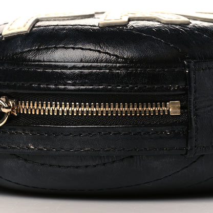 Chanel Lambskin Embroidered Chevron Quilted La Pausa Tassel Clutch Black 9 of 10
