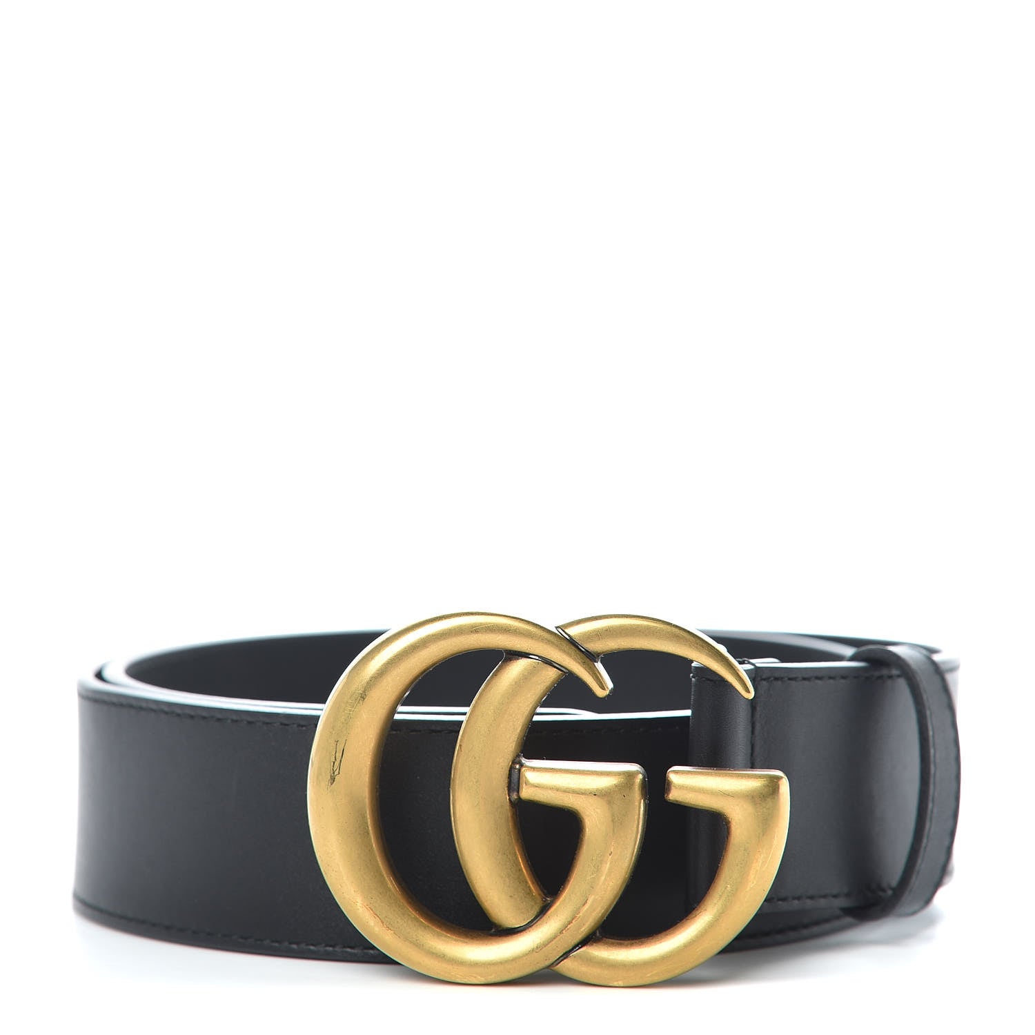 Gucci Calfskin Double G 40mm Belt 75 30 Black 1 of 8