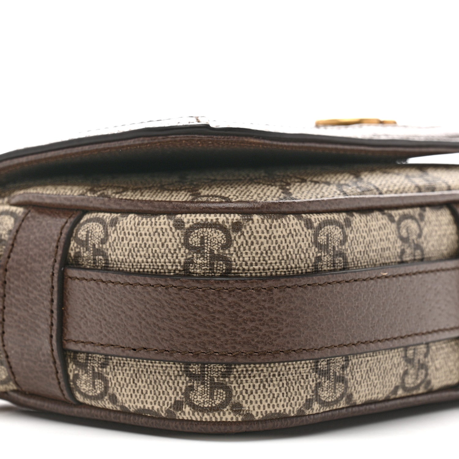 Gucci GG Supreme Monogram Web Mini Ophidia Flap Shoulder Bag Brown 9 of 14