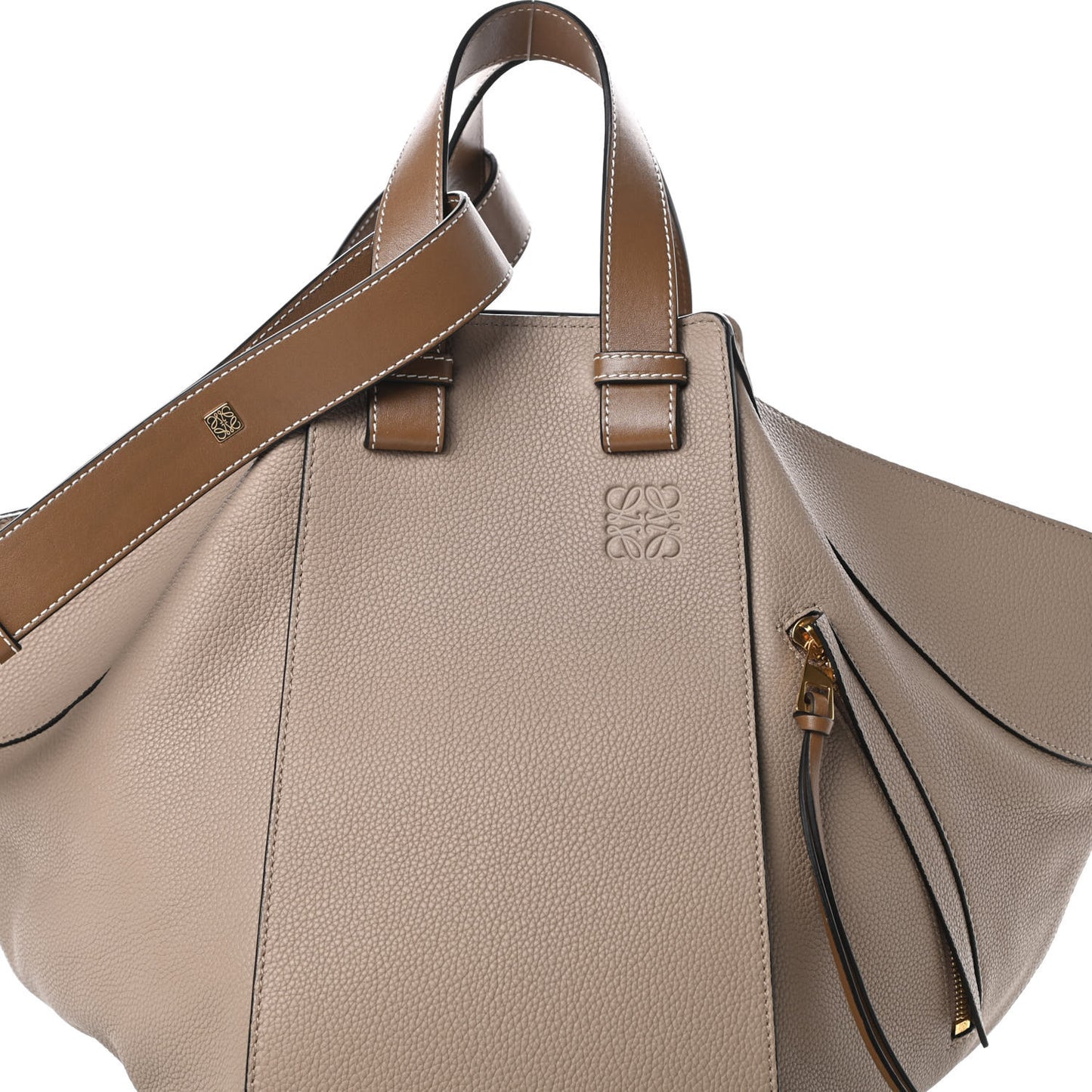 Calfskin Medium Hammock Shoulder Bag Sand Mink
