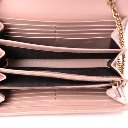 Gucci Calfskin Matelasse GG Marmont Chain Wallet Perfect Pink 5 of 14