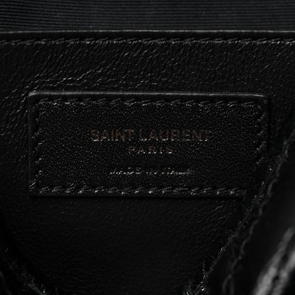 Saint Laurent Crinkled Calfskin Matelasse Monogram Baby Niki Chain Satchel Black 7 of 9