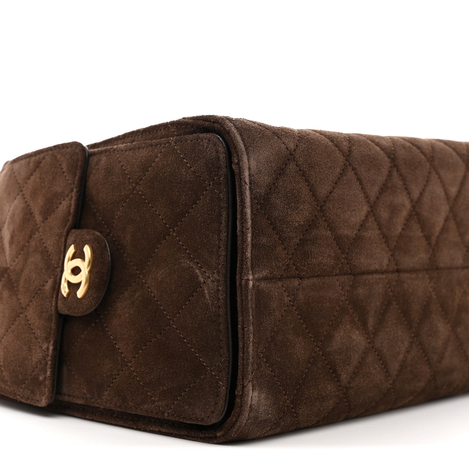 Chanel Suede Quilted Small Chanel 25 Handbag Dark Brown 9 of 13