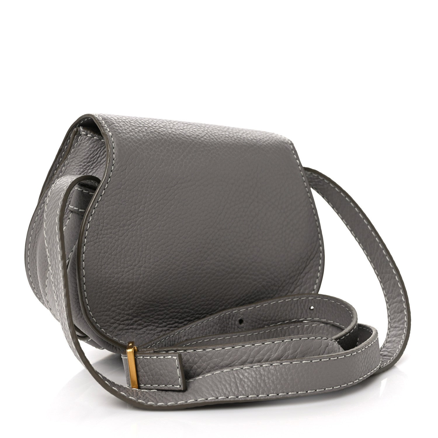 Chloe Calfskin Mini Marcie Round Crossbody Bag Cashmere Grey 3 of 8