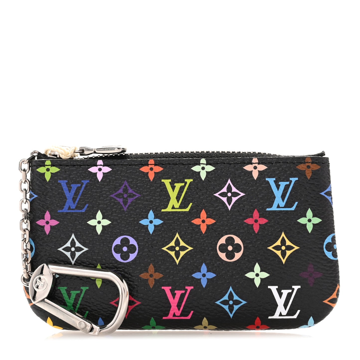 LV X TM Monogram Multicolor Key Pouch Black