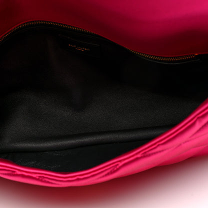 Saint Laurent Satin Quilted Sade Puffer Envelope Clutch Bubblegum 5 of 7