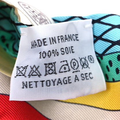 Hermes Silk Twilly Grand Theatre Nouveau Ivoire Turquoise 4 of 4