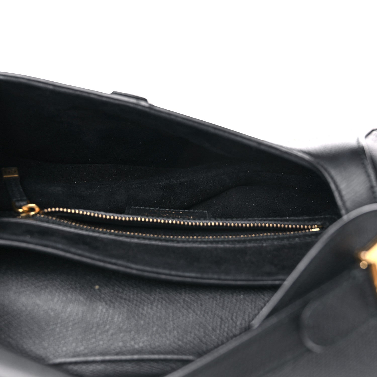 Christian Dior Grained Calfskin Saddle Bag Black 5 of 15