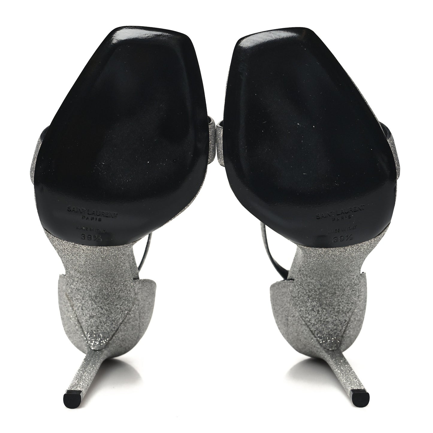 Glitter Amber 105 Ankle Strap Sandals 39.5 Silver