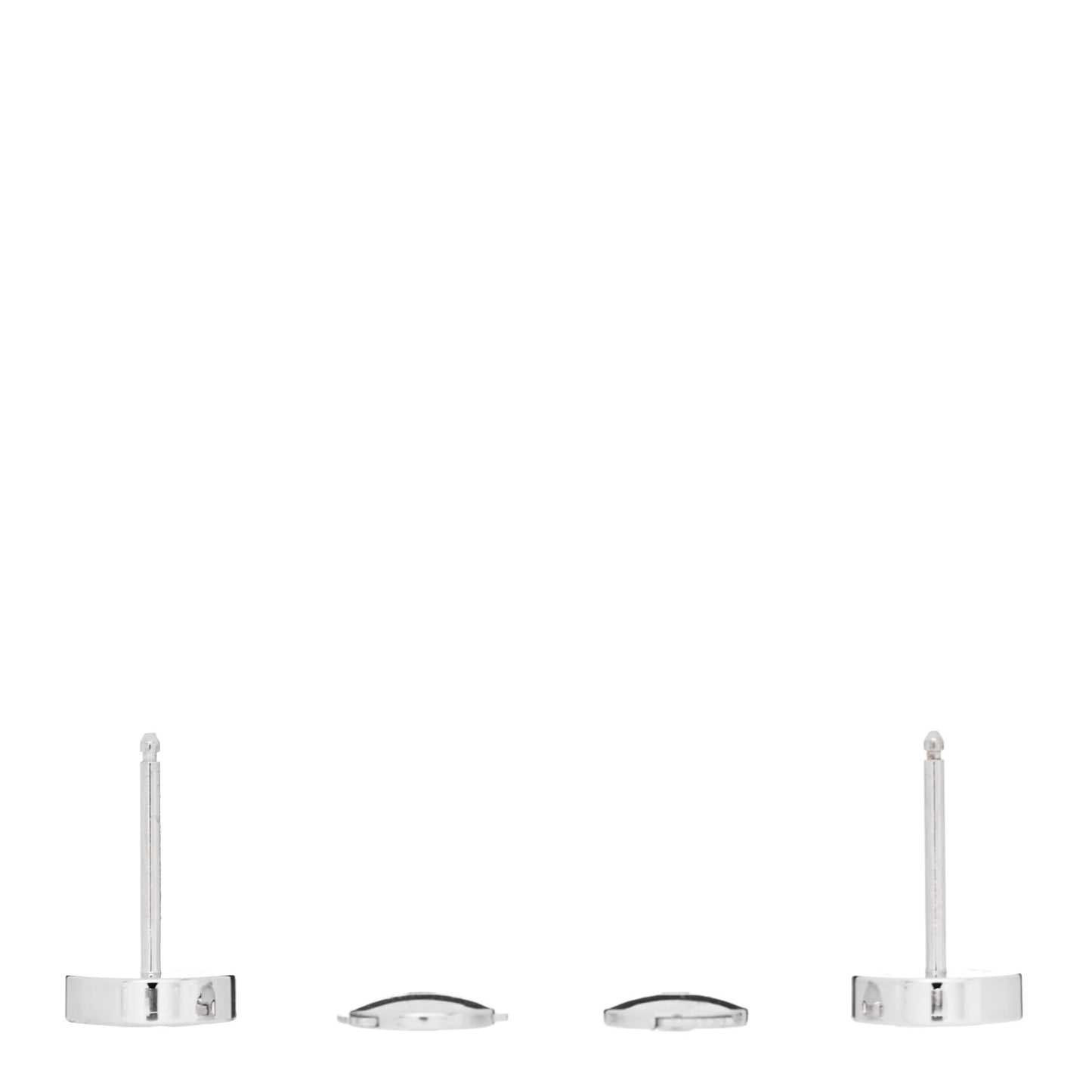 18K White Gold LOVE Earrings