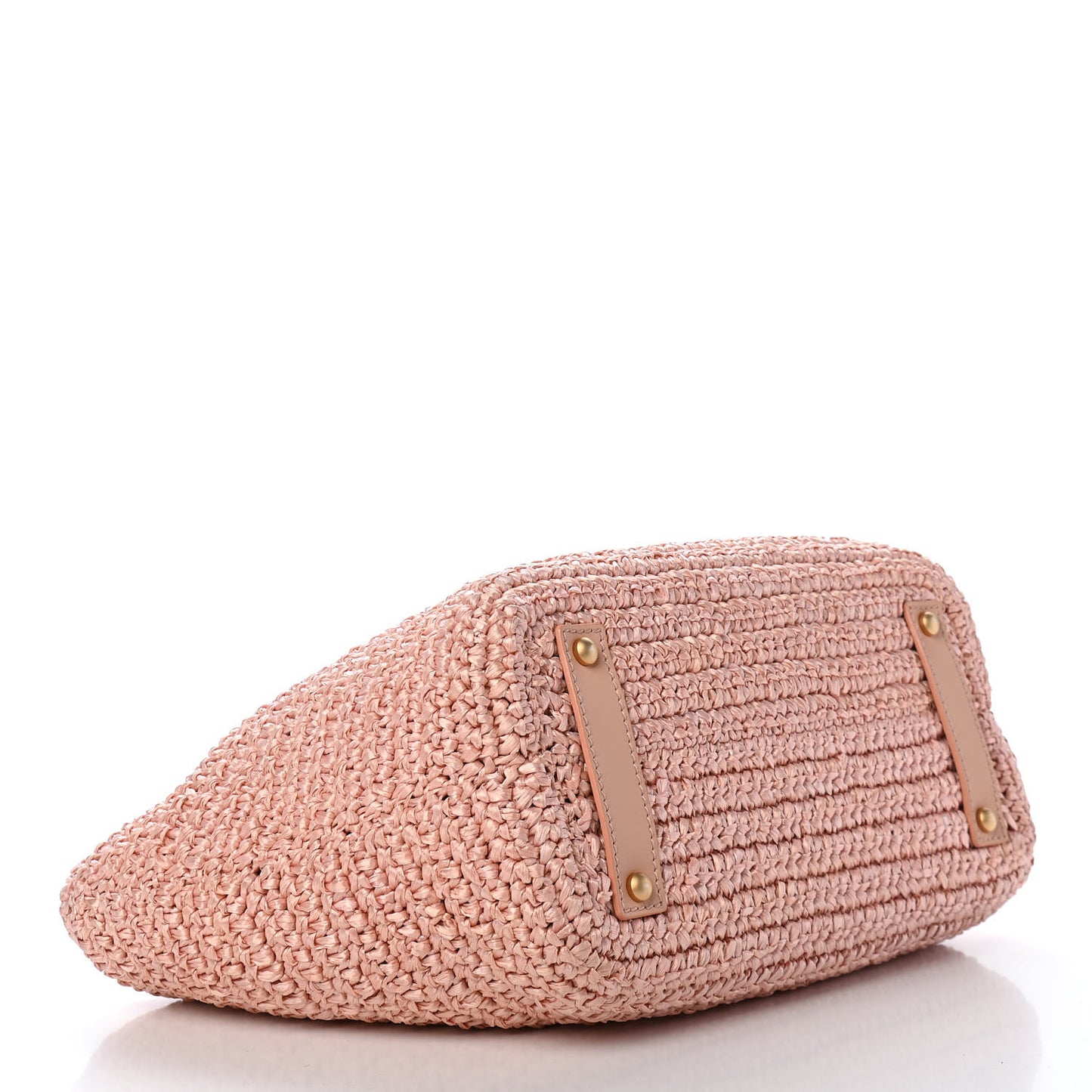 Straw Raffia Tote Pink