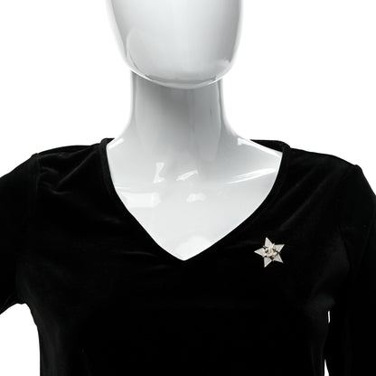 Chanel Crystal CC Star Brooch Gold 3 of 5