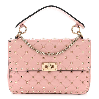 Valentino Garavani Nappa Medium Rockstud Spike Shoulder Bag Water Rose 1 of 17