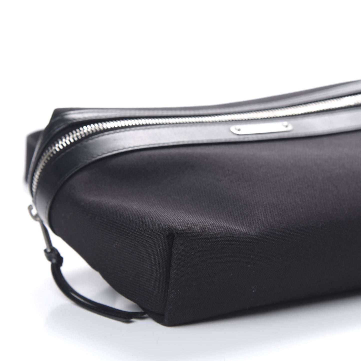 Canvas Calfskin City Belt Bag Black