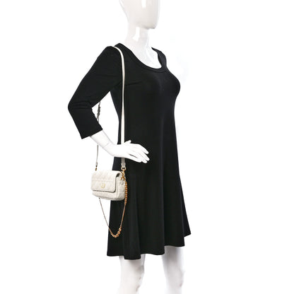 Christian Dior Supple Calfskin Cannage Caro Pouch with Chain Latte 2 of 11
