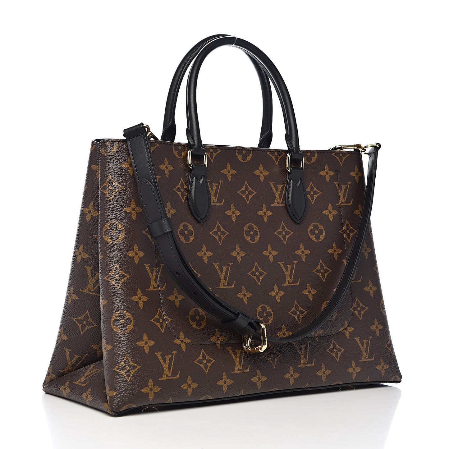 Monogram Flower Tote Black
