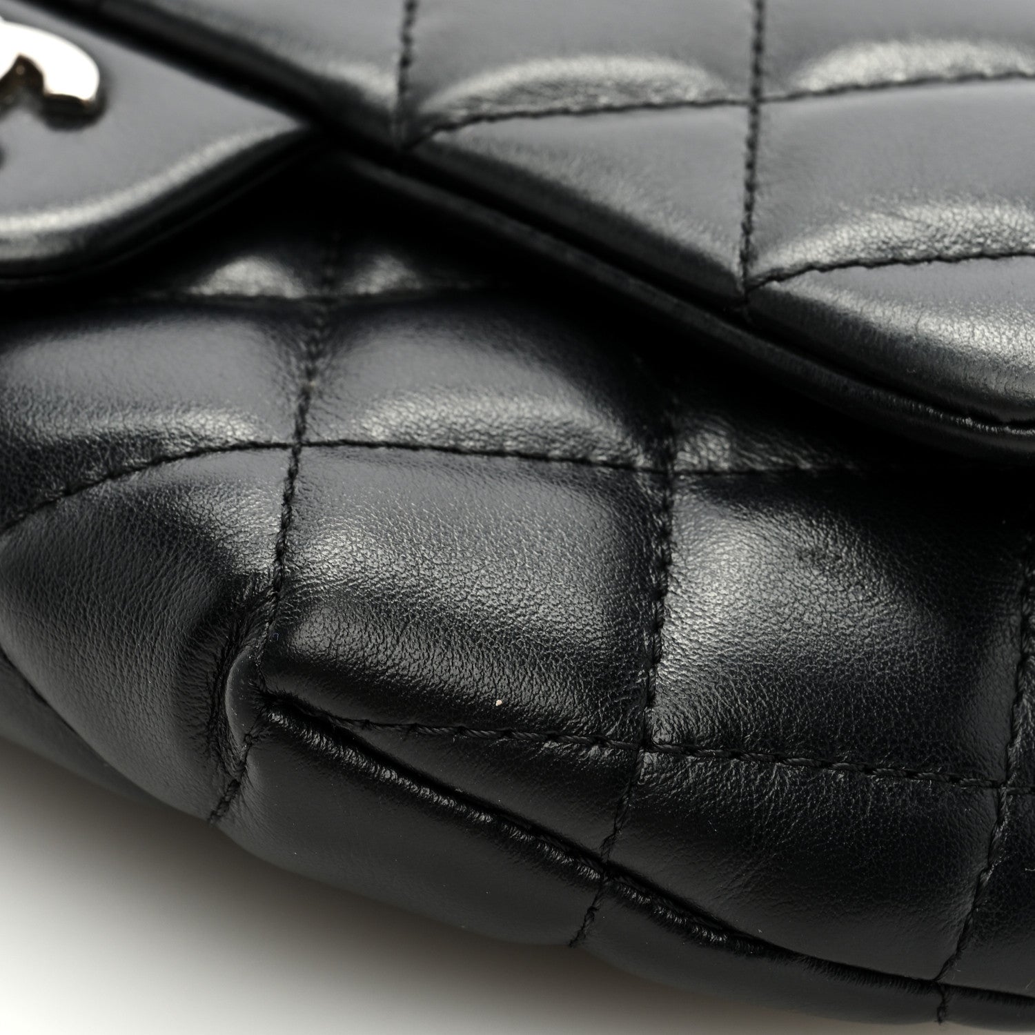 Chanel Calfskin Quilted CC Uniform Flap Belt Bag Black 9 of 9