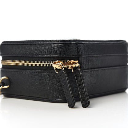 Chanel Caviar Quilted Small CC Filigree Vanity Case Black 7 of 9