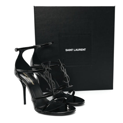 Saint Laurent Patent Cassandra 100 Sandals 37.5 Black 8 of 8