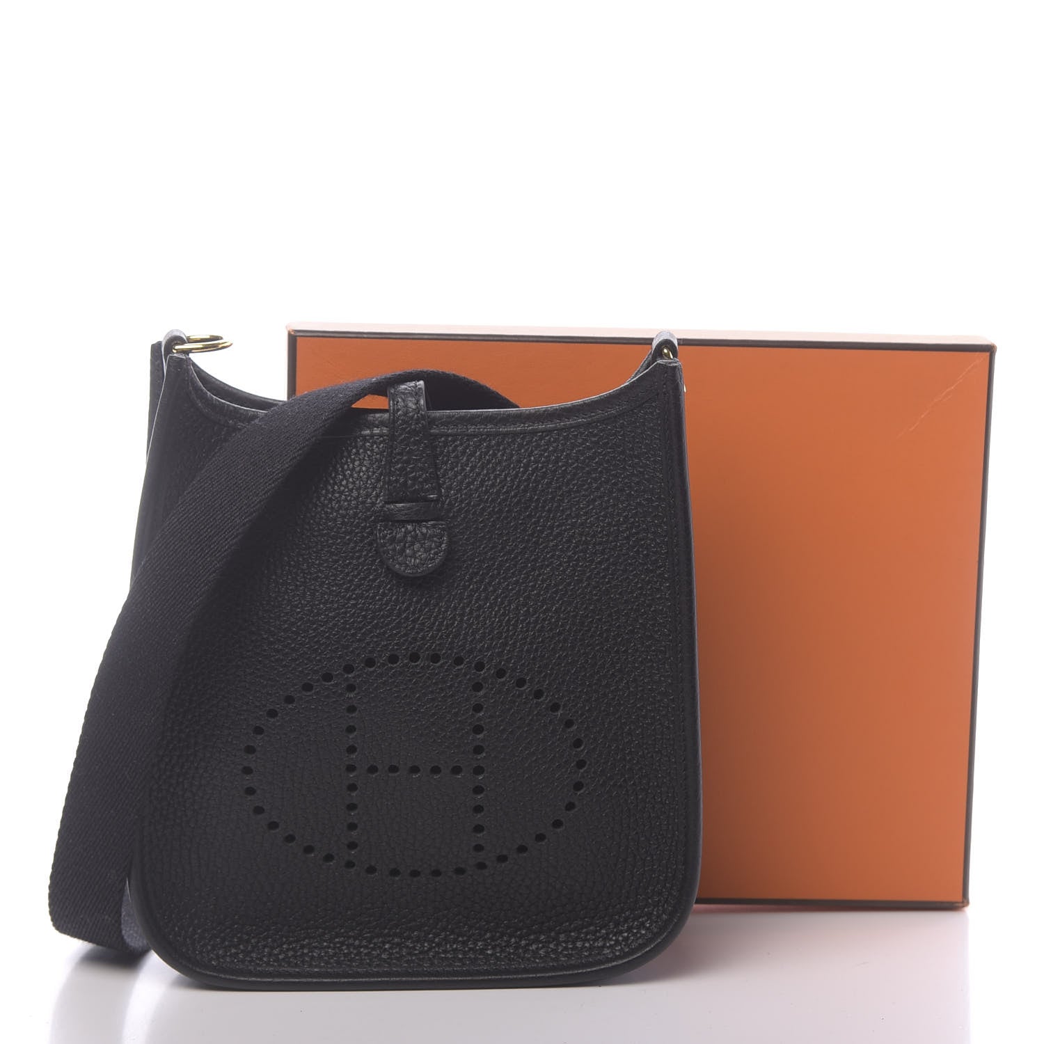 Hermes Taurillon Clemence Evelyne TPM Black 11 of 11