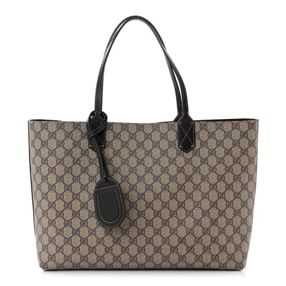Gucci Calfskin GG Supreme Monogram Medium Reversible Tote Black 1 of 16