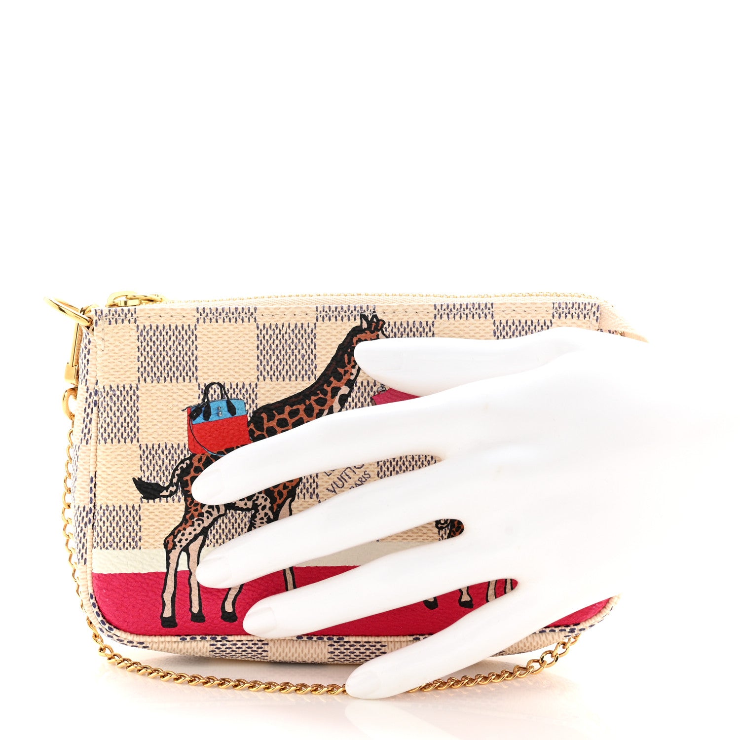 Louis Vuitton LOUIS VUITTON Damier Azur 2017 Christmas Animation Mini Pochette Accessories 2 of 8