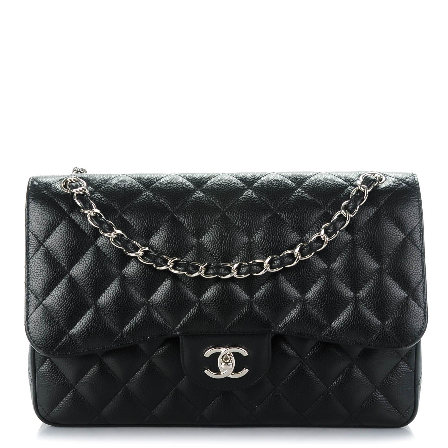 Chanel Caviar Quilted Jumbo Double Flap Black 1 of 9