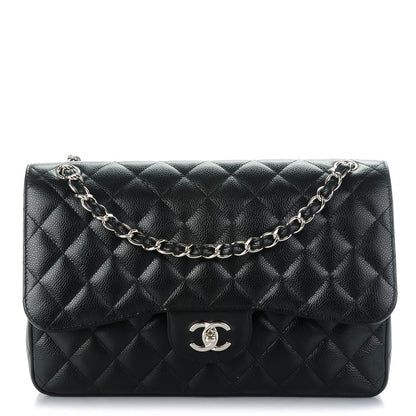 Chanel Caviar Quilted Jumbo Double Flap Black 1 of 9