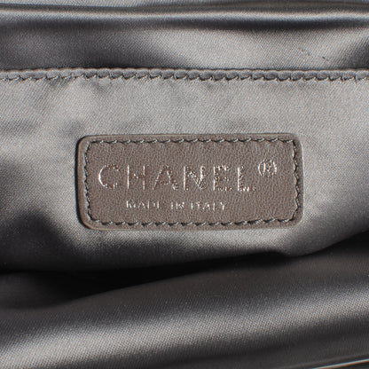 Chanel Calfskin Crackled CC Mix Frame Clutch Gold Silver 5 of 7