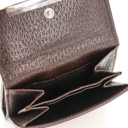Gucci Monogram Textured Calfskin Metal Bar French Flap Wallet Beige Ebony Cocoa 6 of 9