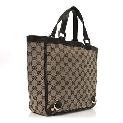 Gucci Monogram Small Gold D Ring Tote Brown 3 of 10