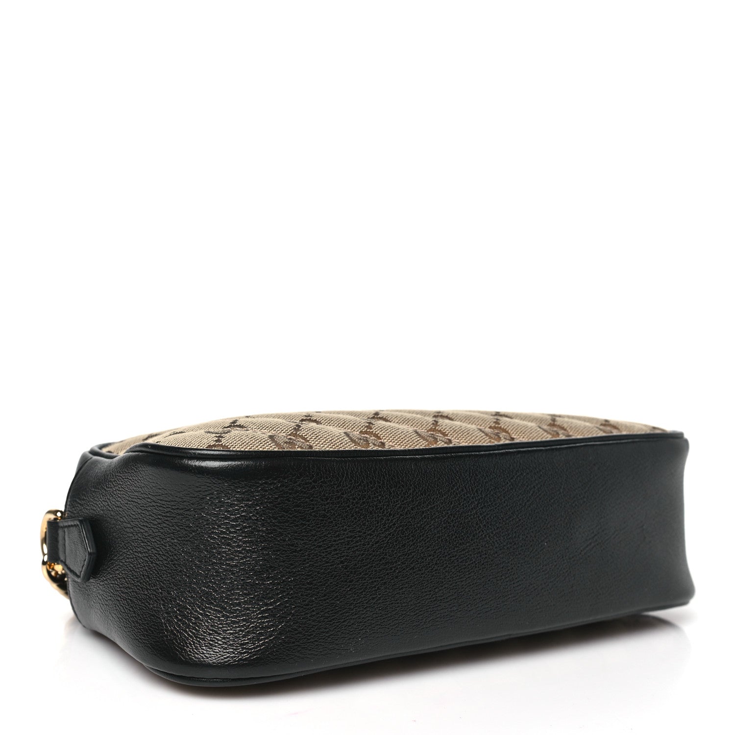 Gucci Monogram Matelasse Diagonal Small GG Marmont Chain Shoulder Bag Beige Black 4 of 10