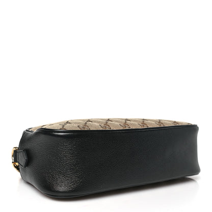 Gucci Monogram Matelasse Diagonal Small GG Marmont Chain Shoulder Bag Beige Black 4 of 10