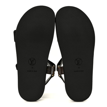 Louis Vuitton Monogram LV Sunset Comfort Flat Sandals 40 Cacao Brown 6 of 10