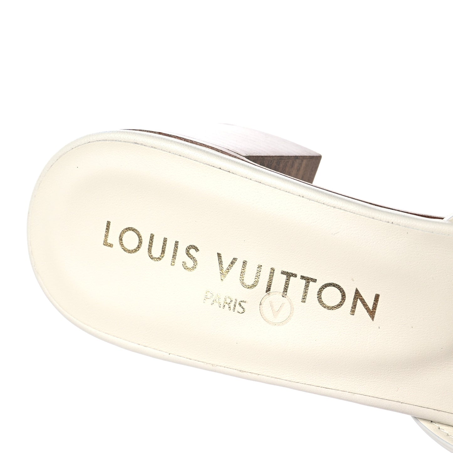 Calfskin LV Isola Mules 38 White