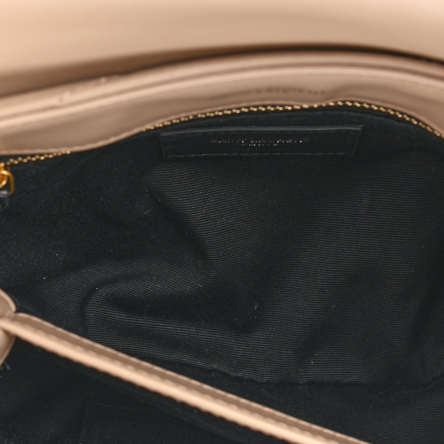 Saint Laurent Calfskin Y Quilted Monogram Toy Loulou Crossbody Bag Dark Beige 6 of 13