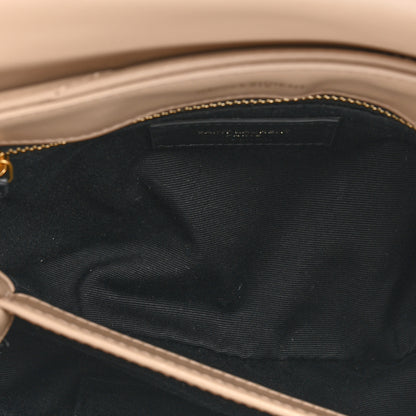 Saint Laurent Calfskin Y Quilted Monogram Toy Loulou Crossbody Bag Dark Beige 6 of 13
