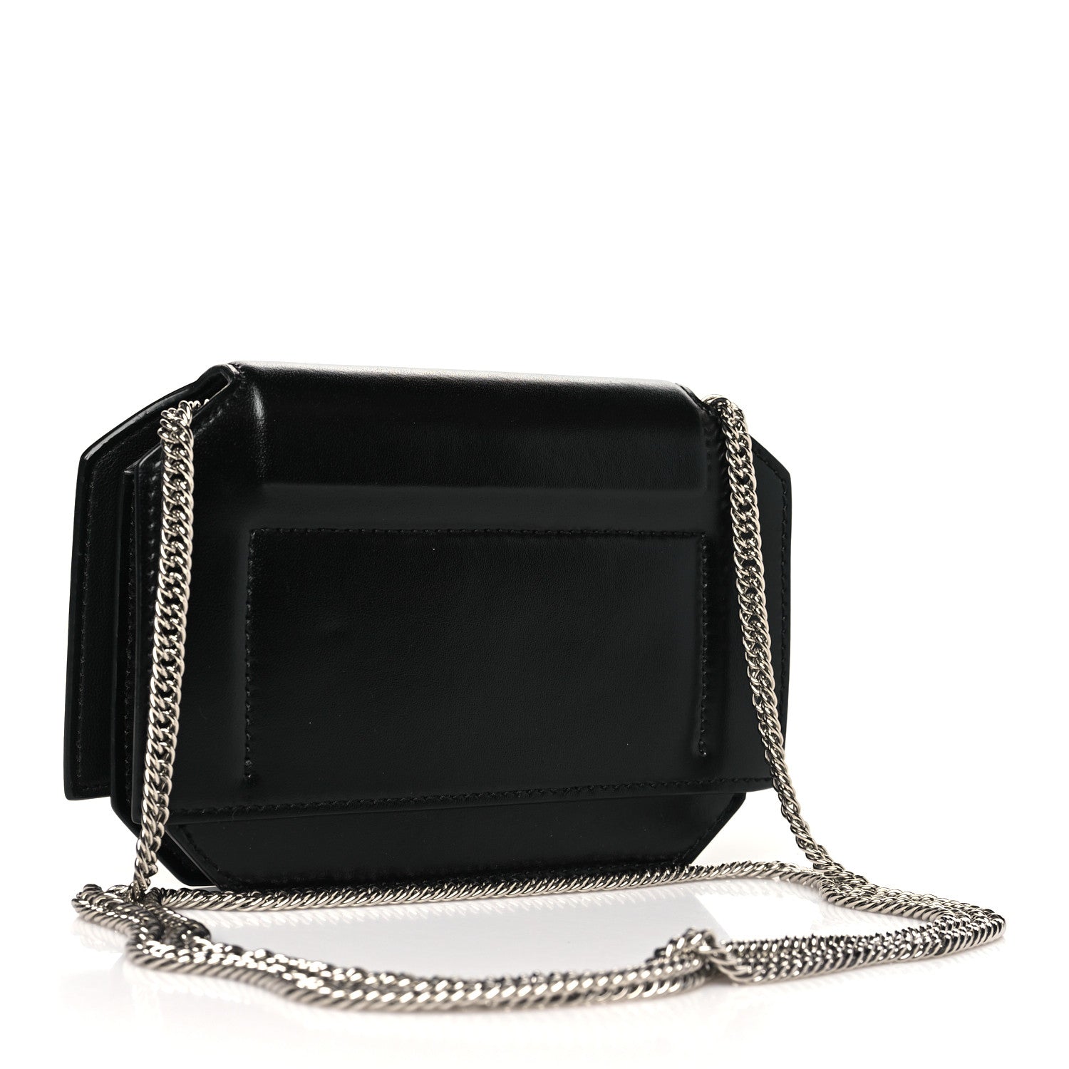 Givenchy Calfskin Bow Cut Chain Wallet Black 3 of 10