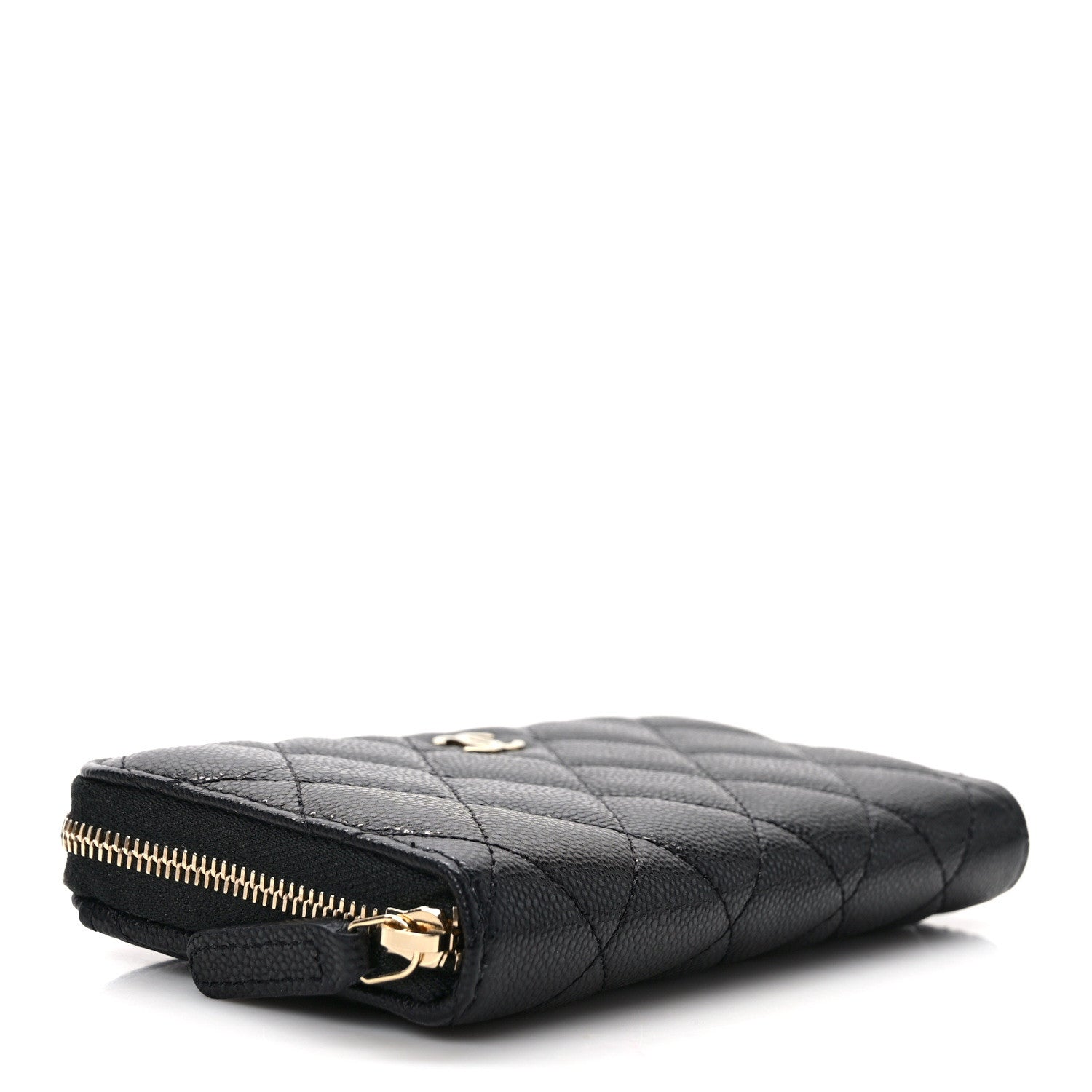 Chanel Caviar Quilted Medium Zip Around Wallet Black 4 of 11