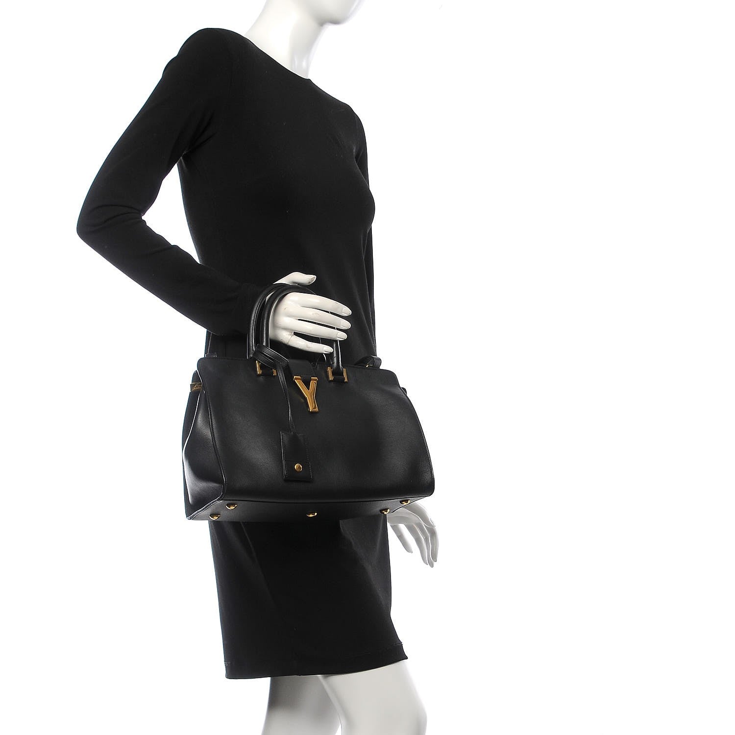 Saint Laurent Calfskin Small Classic Y Cabas Black 3 of 12