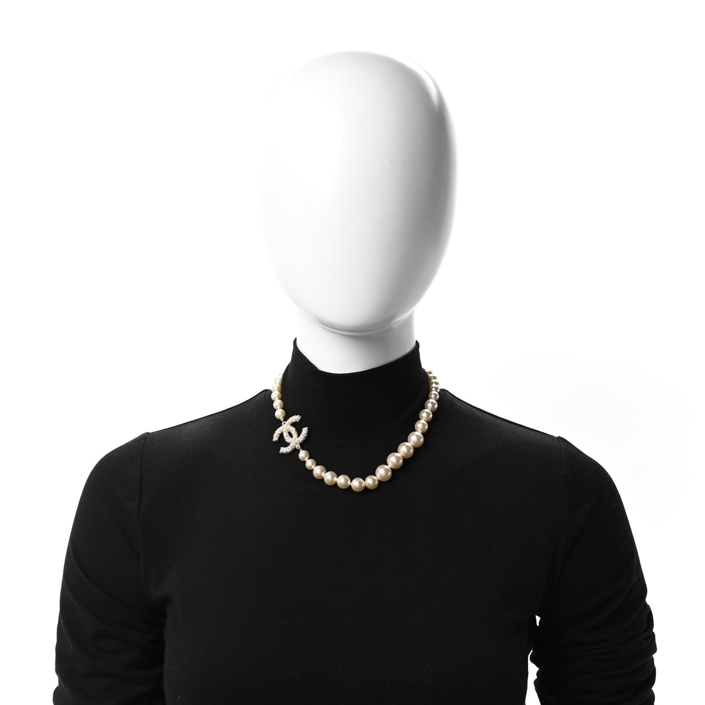 Pearl CC 100th Anniversary Necklace Light Gold