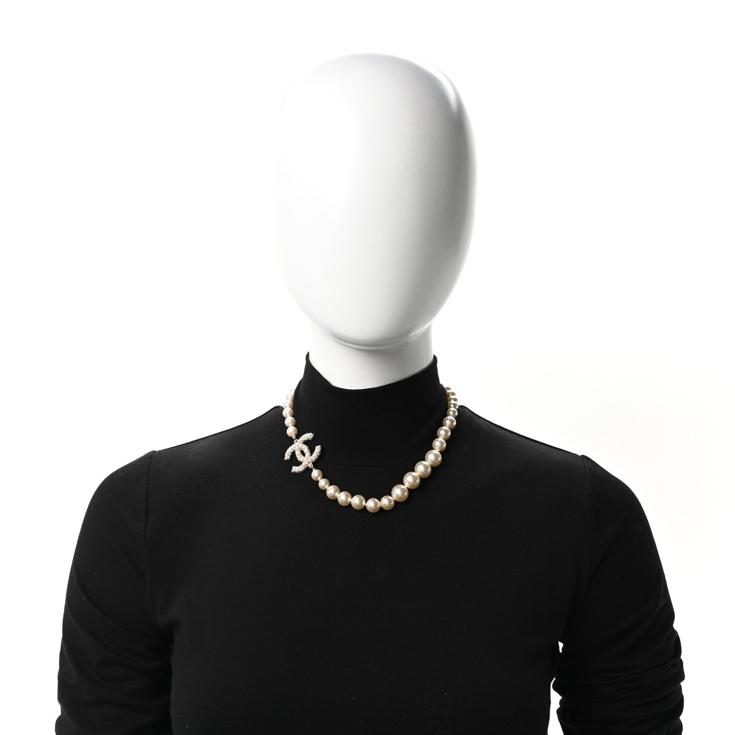 Chanel Pearl CC 100th Anniversary Necklace Light Gold 2 of 5