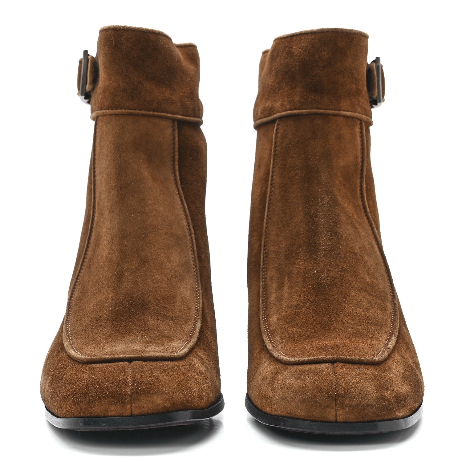 Saint Laurent Suede Otterproof Miles 30 Buckle Boots 41 Land 2 of 9