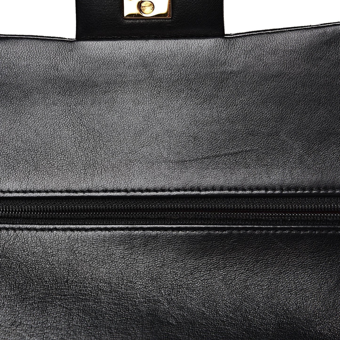 Lambskin Quilted Medium Double Flap Black
