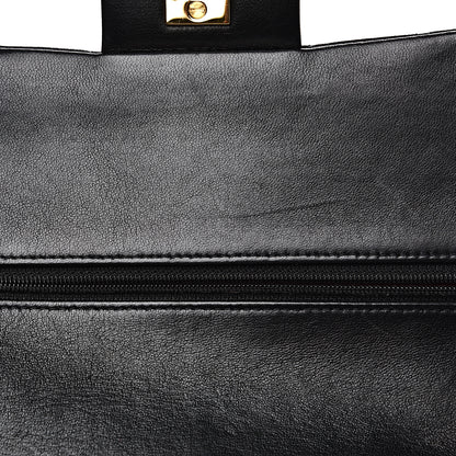 Chanel Lambskin Quilted Medium Double Flap Black 16 of 18