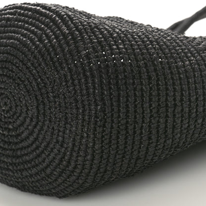 The Row Raffia Emilie Tote Bag Black 9 of 11