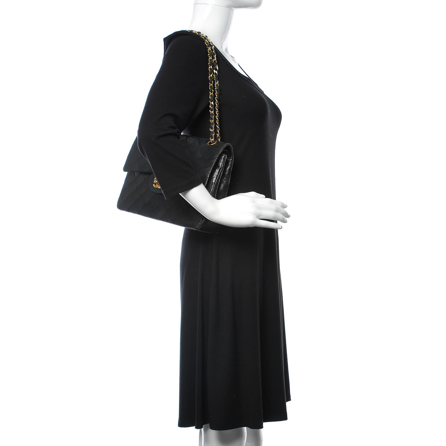 Chanel Lambskin Quilted Medium Double Flap Black 2 of 32