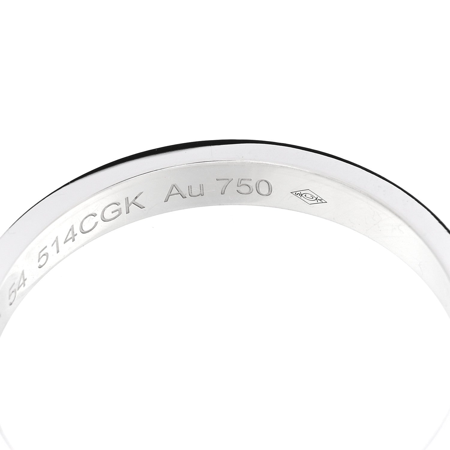 Cartier 18K White Gold Diamond 2.6mm LOVE Paved Band Ring 54 6.75 4 of 5